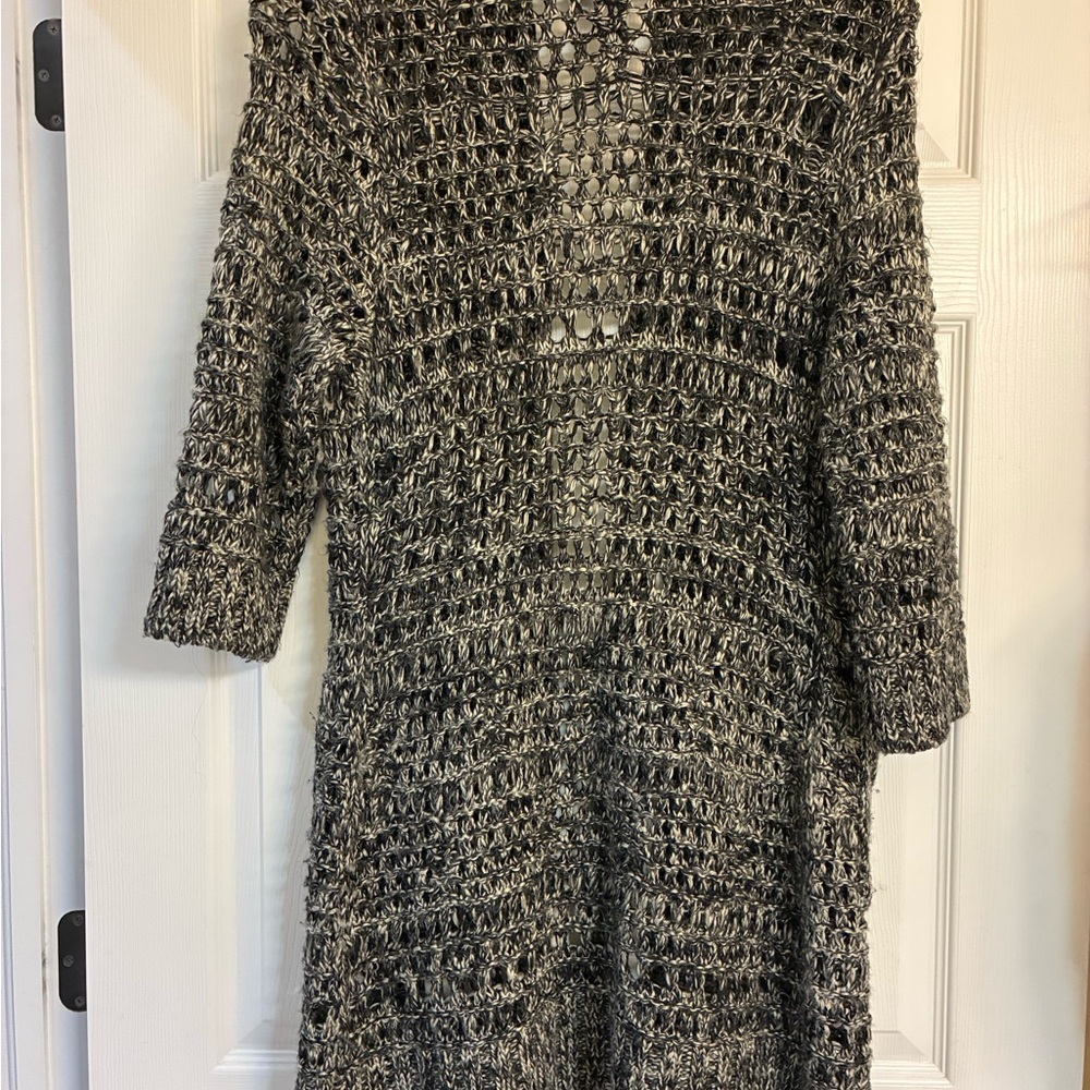 Apostrophe Black and Gray Long Sleeve Cardigan. Large but fits medium.